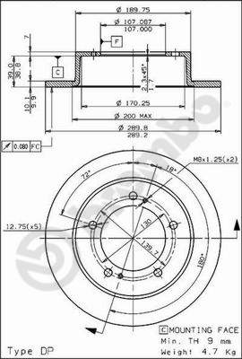 Disco freno anteriore Suzuki cod.08.4994.10