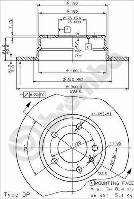 Disco freno posteriore Bmw cod.08.5440.10