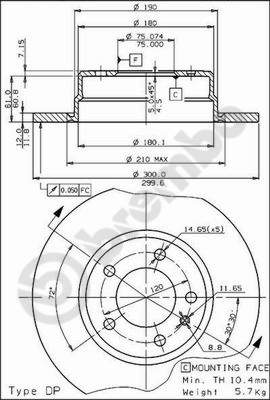 Disco freno posteriore Bmw cod.08.5442.10