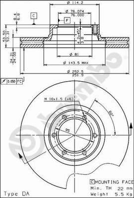 Disco freno anteriore Renault cod.09.3357.10