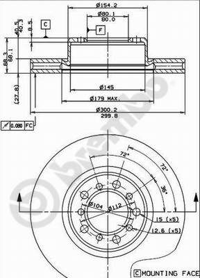 Disco freno anteriore Mercedes cod.09.4928.10