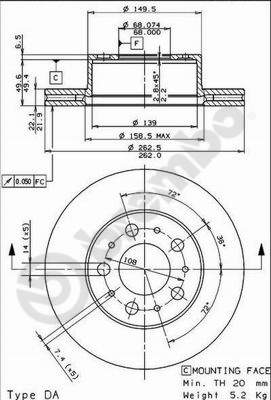 Disco freno anteriore Volvo cod.09.5082.10