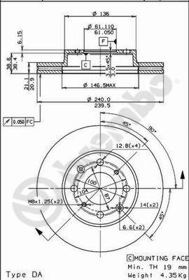 Disco freno anteriore Honda cod.09.5285.10