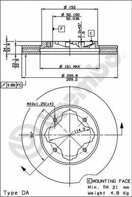 Disco freno anteriore Honda cod.09.5290.14