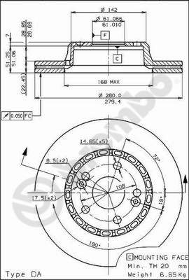 Disco freno anteriore Renault cod.09.5296.10