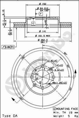 Disco freno anteriore Honda cod.09.5457.20