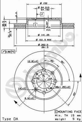 Disco freno anteriore Honda cod.09.5509.14