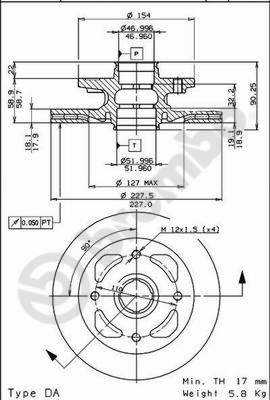 Disco freno anteriore Mazda cod.09.5630.10