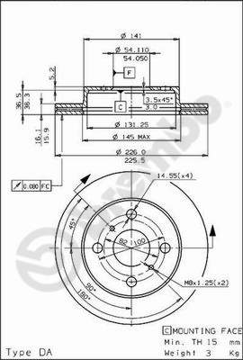 Disco freno anteriore Toyota cod.09.5693.10