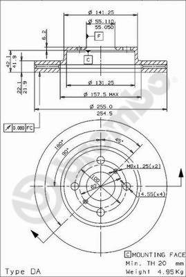 Disco freno anteriore Toyota cod.09.5736.14