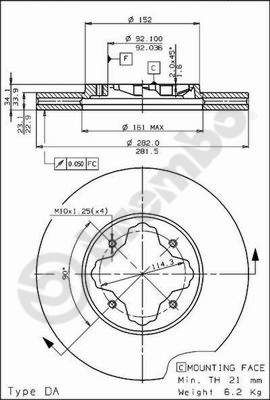 Disco freno anteriore Honda cod.09.5804.10