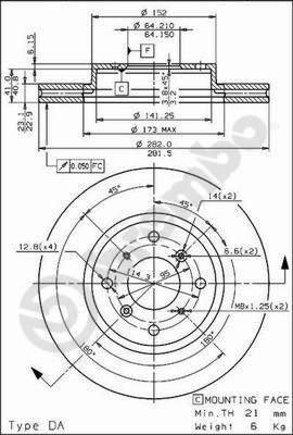 Disco freno anteriore Honda cod.09.6752.10