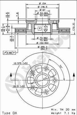 Disco freno anteriore Mazda cod.09.6851.10