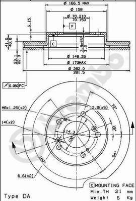 Disco freno anteriore Honda cod.09.6893.14