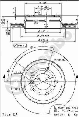 Disco freno posteriore Bmw cod.09.7702.11