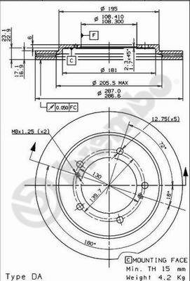 Disco freno anteriore Suzuki cod.09.9142.10