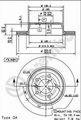 Disco freno posteriore Bmw cod.09.9164.10