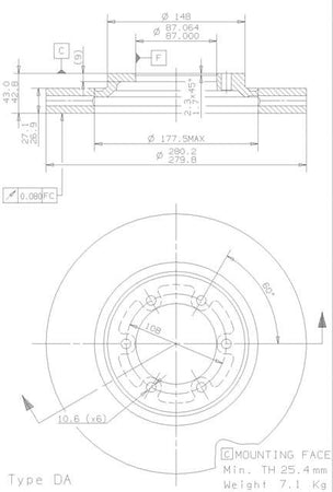 Disco freno anteriore Hyundai cod.09.9557.10