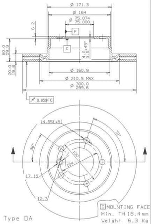 Disco freno posteriore Bmw cod.09.9793.10