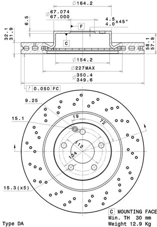 Disco freno anteriore Mercedes cod.09.a817.10
