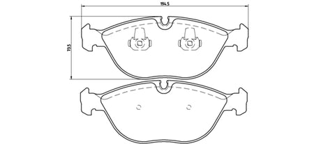Pastiglie freno anteriori Audi cod.p06019 Brembo