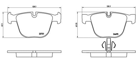 Pastiglie freno posteriori Bmw cod.p06053