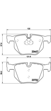 Pastiglie freno posteriori Bmw cod.p06056