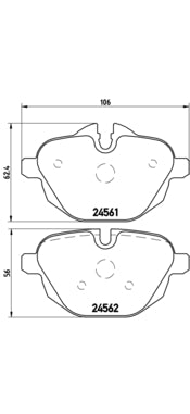 Pastiglie freno posteriori Bmw cod.p06064