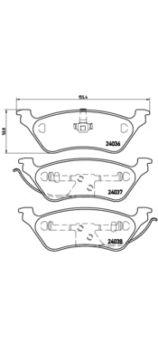Pastiglie freno posteriori Chrysler cod.p11014