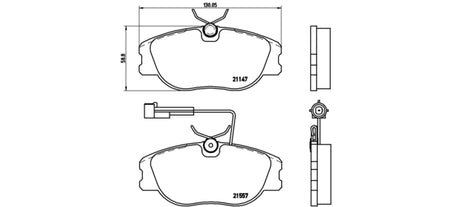 Pastiglie freno anteriori Alfa Romeo 155 cod.p23043 Brembo