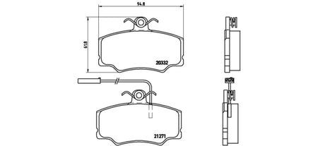 Pastiglie freno anteriori Alfa Romeo 33 cod.p23048 Brembo
