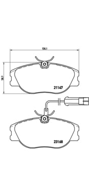 Pastiglie freno anteriori Fiat cod.p23066