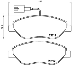 Pastiglie freno anteriori Fiat cod.p23086