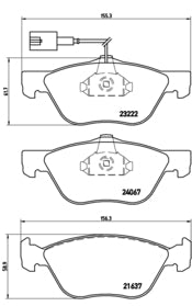 Pastiglie freno anteriori Alfa Romeo 145-146 cod.p23112 Brembo