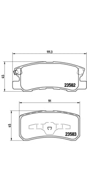 Pastiglie freno posteriori Chrysler cod.p54031
