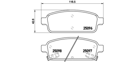 Pastiglie freno posteriori Chevrolet cod.p59080