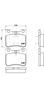 Pastiglie freno anteriori Citroen cod.p61059 Brembo