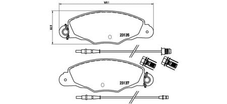 Pastiglie freno anteriori Citroen cod.p61061 Brembo