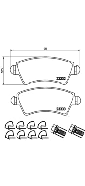 Pastiglie freno anteriori Citroen cod.p61067 Brembo