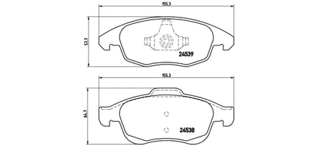 Pastiglie freno anteriori Citroen cod.p61083 Brembo