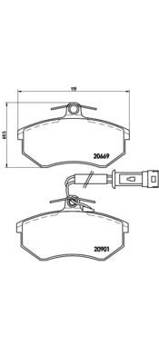 Pastiglie freno anteriori Audi cod.p85016 Brembo