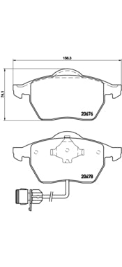 Pastiglie freno anteriori Audi cod.p85026 Brembo
