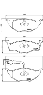 Pastiglie freno anteriori Audi cod.p85063 Brembo