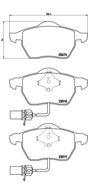 Pastiglie freno anteriori Audi cod.p85085 Brembo