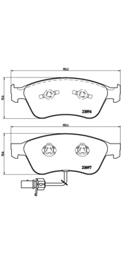 Pastiglie freno anteriori Audi cod.p85102 Brembo