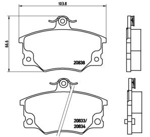 Pastiglie freno anteriori Fiat Argenta cod.p23017