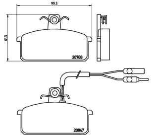 Pastiglie freno anteriori Seat cod.p23019