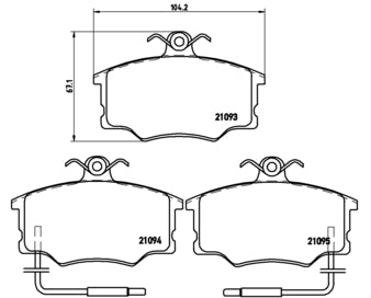 Pastiglie freno anteriori Fiat cod.p23034