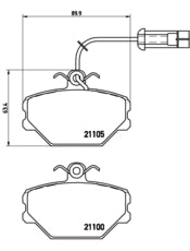 Pastiglie freno anteriori Fiat cod.p23044