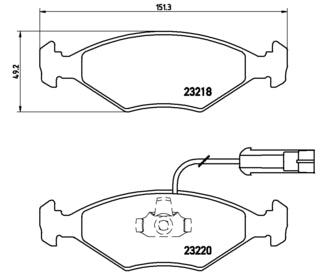 Pastiglie freno anteriori Fiat cod.p23056